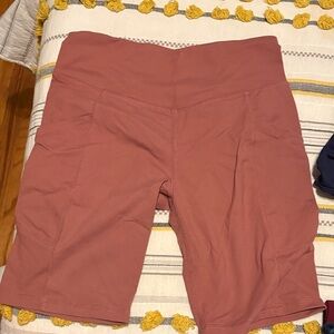 Love Riche Women's Mauve Bike Shorts with Side Pockets